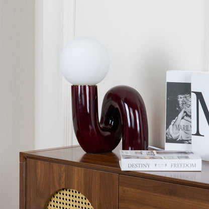 Elegant Spiral Glasbordlampe – Moderne Elegance med Skulpturelt Lys Table lamp Tech Butik