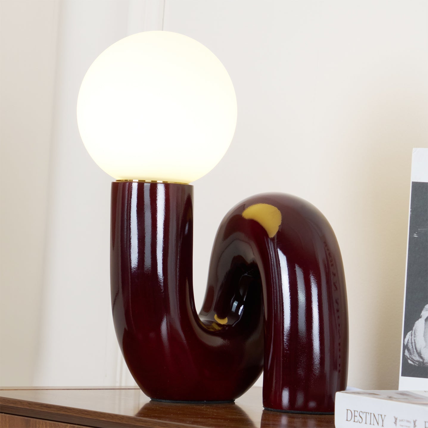 Elegant Spiral Glasbordlampe – Moderne Elegance med Skulpturelt Lys Table lamp Tech Butik