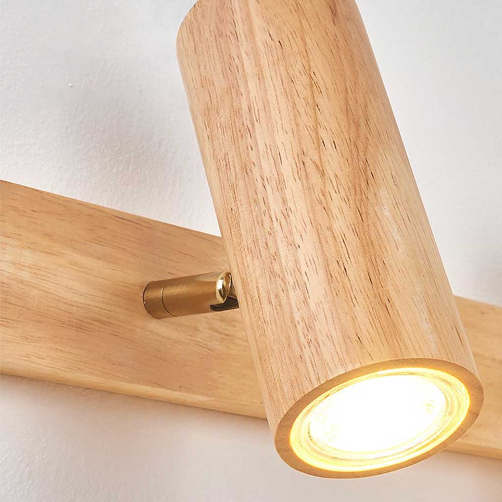 Nordisk Enkel Træ Væglampe – Justerbar LED-Spotlight til Moderne Stemningsbelysning Ceiling Lights Tech Butik