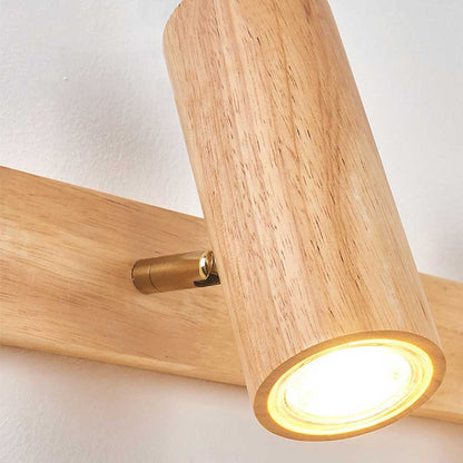 Nordisk Enkel Træ Væglampe – Justerbar LED-Spotlight til Moderne Stemningsbelysning Ceiling Lights Tech Butik