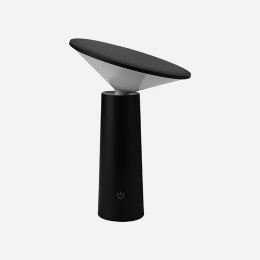 Stilfuld Genopladelig Roterbar LED Bordlampe til Moderne Hjem Bordlamper Tech Butik Sort