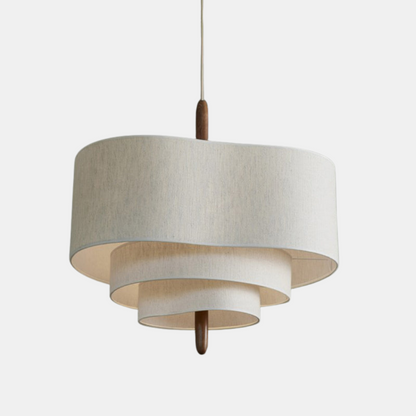 Stilfuld Stoffet Lysekrone – Moderne Loftslampe til Soveværelse, Stue eller Spisestue Kronleuchtere Tech Butik Lille 45cm x 27.5cm Koldt Lys