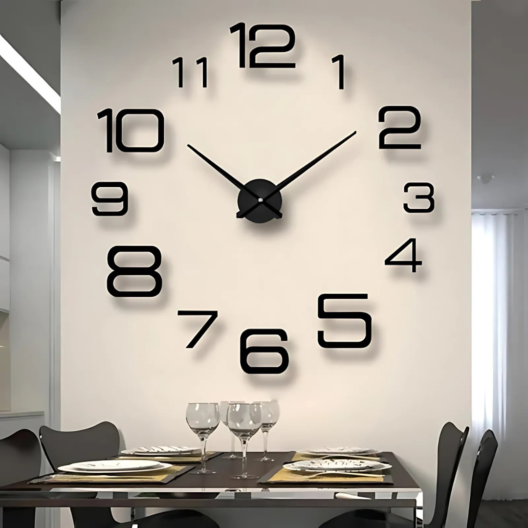 Stort elegant vægur til et moderne interiør Ure Tech Butik B 60-90 cm