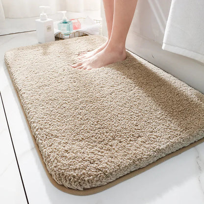 Ultra-Blød Luksus Bademåtte – Tykk, Blød & Skridsikker Badeværelsesmåtter Tech Butik Beige Lille - 40 x 60 cm