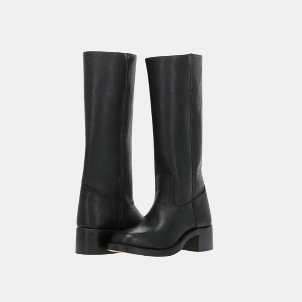 Dames Læderstøvler til Knæet Women Boots Tech Butik Sort 35