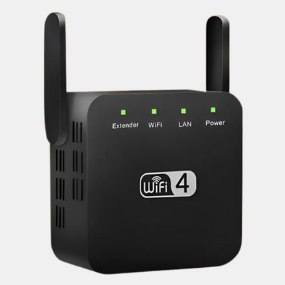 Langdistance WiFi Forstærker – Bred Dækning & Stabil Forbindelse Electronics & Gadgets Tech Butik Sort