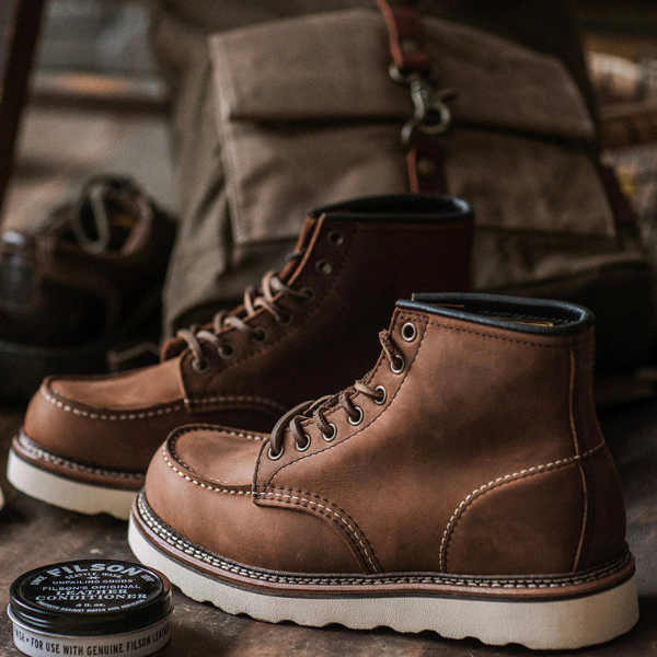 Robuste Herre Moccasin Toe Arbejdsstøvler – Førsteklasses Full Grain Læder Boots Tech Butik