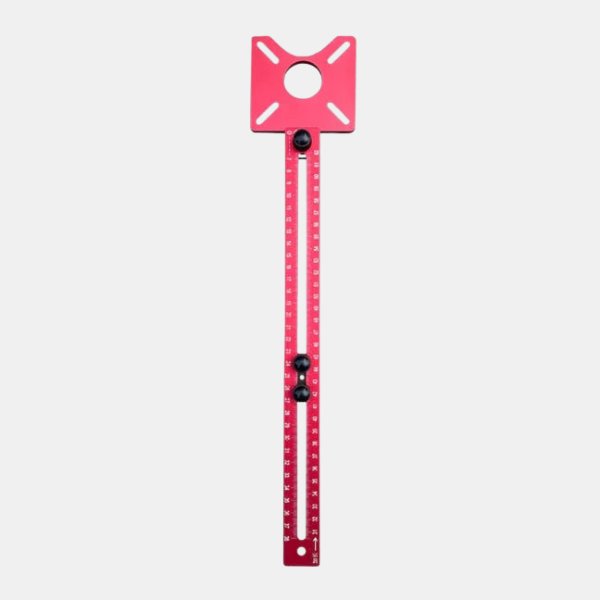 3-i-1 fræsebits rillebeslag lineal – Multifunktionelt måle- og guideværktøj til præcisions træbearbejdning DIY Tools Tech Butik Rød 36cm