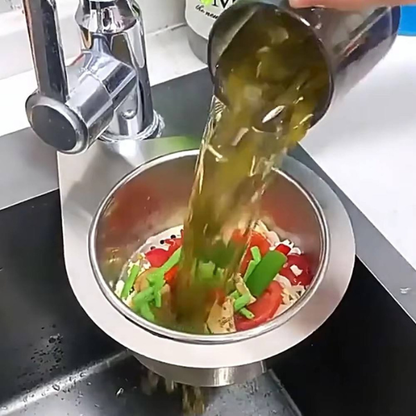 Vaskesil Kurv i Rustfrit Stål – Multifunktionel Køkken Organizer i Form af en Svane Houseware & Kitchen Tech Butik