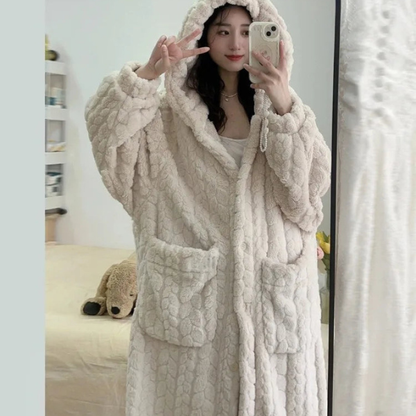 Varm Kvinders Morgenkåbe – Blødt og Komfortabelt Hjemmetøj Bathrobes Tech Butik