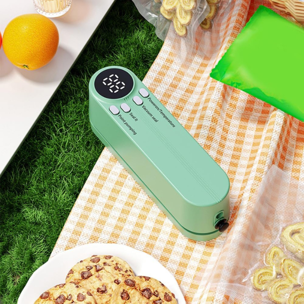 Bærbar 3-i-1 Trådløs Mini Vakuumforsegler – Forsegl, Opbevar & Bevar med Lethed Kitchen Gadgets Tech Butik