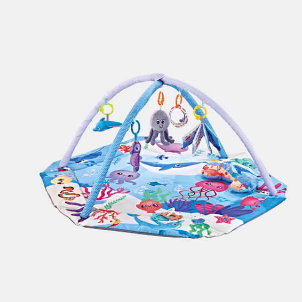 8-i-1 Baby Legetæppe – Interaktiv Sansestimulerende & Motorisk Udvikling Baby Activity Play Mat Tech Butik Ocean