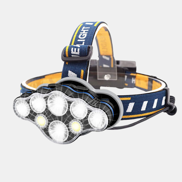 Genopladeligt Pandelampe – 8 Tilstande, Vandtæt, USB-Genopladelig med Rødt & Hvidt Lys Headlamps Tech Butik 1