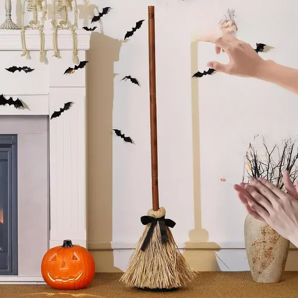 Magisk Flydende Heksekost – Lydaktiveret Halloween-animation Home & Decor Tech Butik