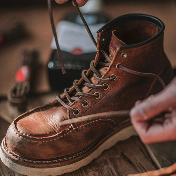 Robuste Herre Moccasin Toe Arbejdsstøvler – Førsteklasses Full Grain Læder Boots Tech Butik