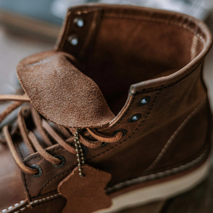 Robuste Herre Moccasin Toe Arbejdsstøvler – Førsteklasses Full Grain Læder Boots Tech Butik