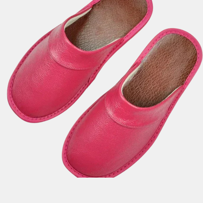 Klassiske Læder Herretøfler – Komfortabelt og Holdbart Indendørs Fodtøj Slippers Tech Butik