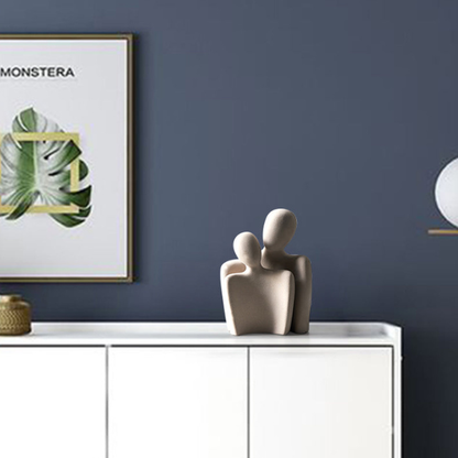 Abstrakt Keramisk Parskulptur – Moderne Kunstværk der Fejrer Kærlighed og Samhørighed Home & Decor Tech Butik