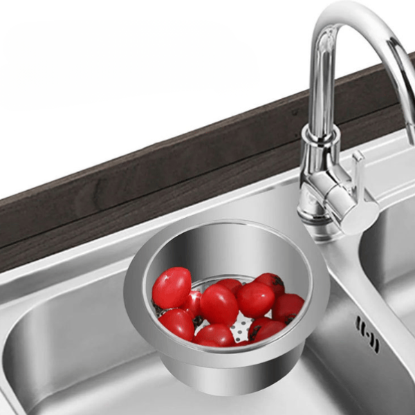 Vaskesil Kurv i Rustfrit Stål – Multifunktionel Køkken Organizer i Form af en Svane Houseware & Kitchen Tech Butik