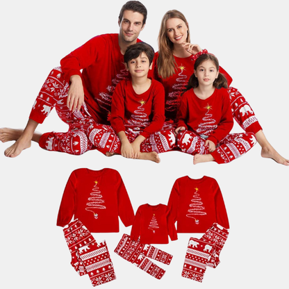 Familiejulepyjamas Sæt – Festligt Matchende Nattøj til Højtiden Tech Butik