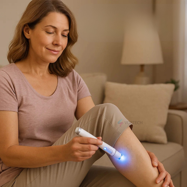 Blå Lys Hudterapi Laserpen – Kompakt Hudplejeværktøj til Daglig Brug Skin Care Tech Butik