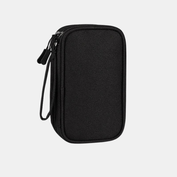 Rejse-kabelorganiseringspung – Kompakt opbevaring til ledninger og gadgets Bags, Pouches & Wallets Tech Butik Sort (9 × 11 × 5.6 cm
