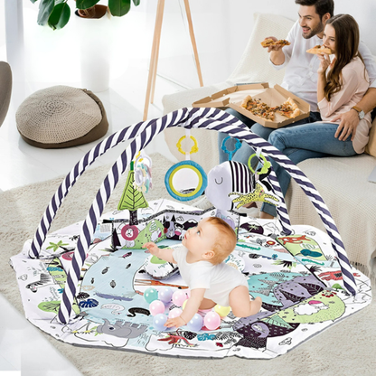 8-i-1 Baby Legetæppe – Interaktiv Sansestimulerende & Motorisk Udvikling Baby Activity Play Mat Tech Butik