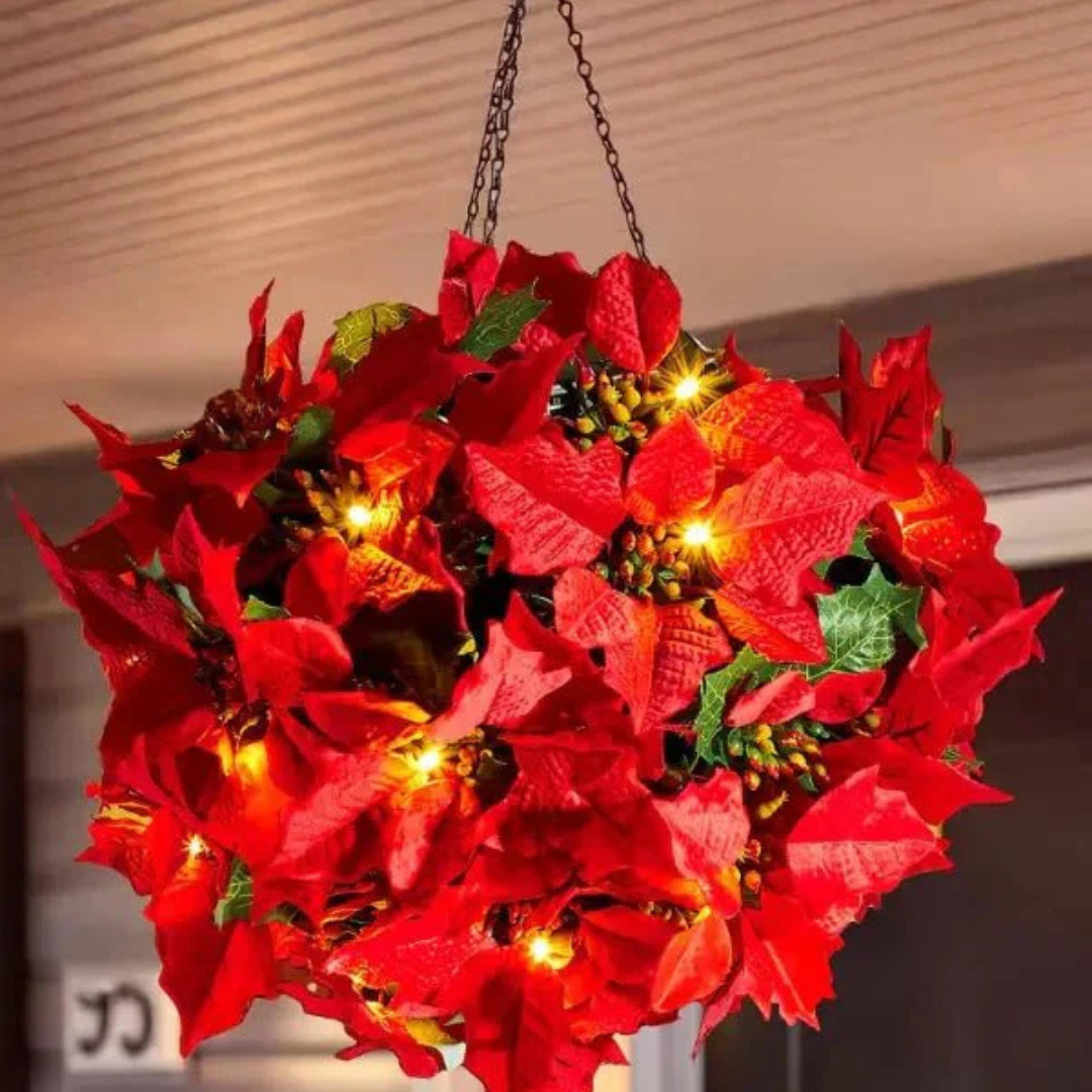 Lyse Blomst Poinsettia – Festlig og Livlig Dekoration home decor Tech Butik