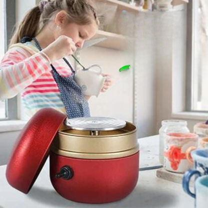 Mini elektrisk drejeskive til keramik – Kompakt og nem at bruge til kreativt lerarbejde Home Tech Butik