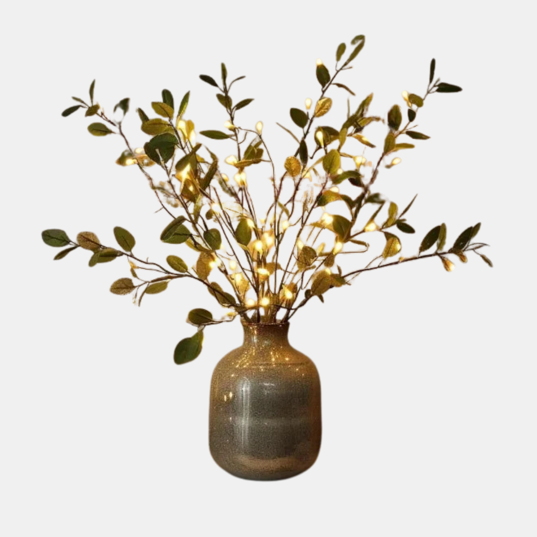 Fortryllede Grenlys – Magisk og Stemningsfuld Hjemmedekoration home decor Tech Butik Oliven gren