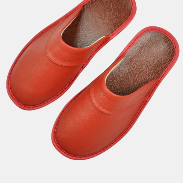 Klassiske Læder Herretøfler – Komfortabelt og Holdbart Indendørs Fodtøj Slippers Tech Butik