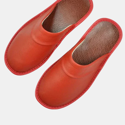 Klassiske Læder Herretøfler – Komfortabelt og Holdbart Indendørs Fodtøj Slippers Tech Butik