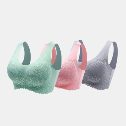 Ultra-Comfort BH – Hel Dags Støtte med Blid Pasform (3-Pak) Bras Tech Butik Blandet: Grå Grøn Pink M