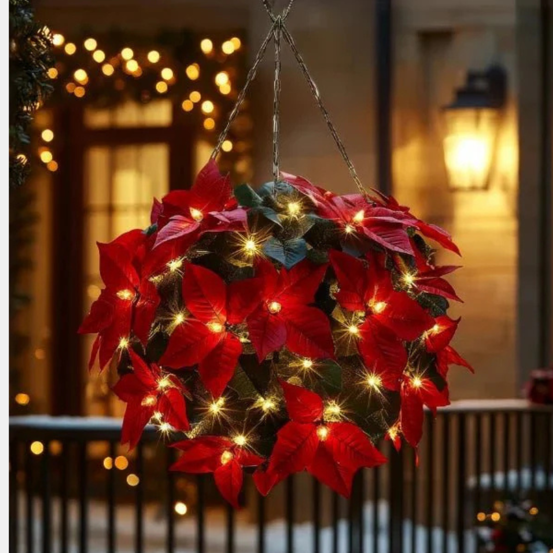 Lyse Blomst Poinsettia – Festlig og Livlig Dekoration home decor Tech Butik