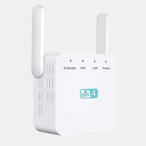 Langdistance WiFi Forstærker – Bred Dækning & Stabil Forbindelse Electronics & Gadgets Tech Butik Hvid