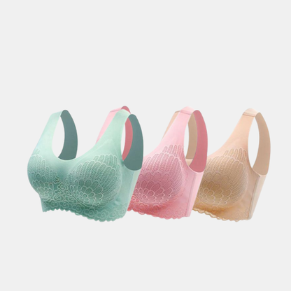 Ultra-Comfort BH – Hel Dags Støtte med Blid Pasform (3-Pak) Bras Tech Butik Blandet: Lyserød Beige Grøn M