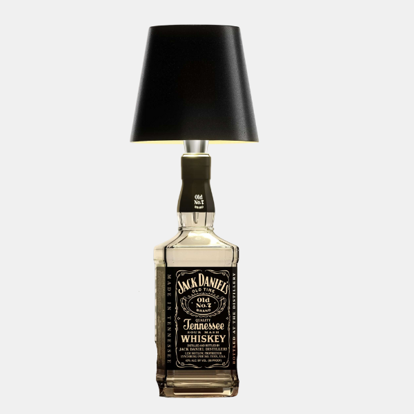 Trådløs Flaskelampe – Elegant Trådløs Belysning med et Kreativt Twist Table Lamp Tech Butik Sort