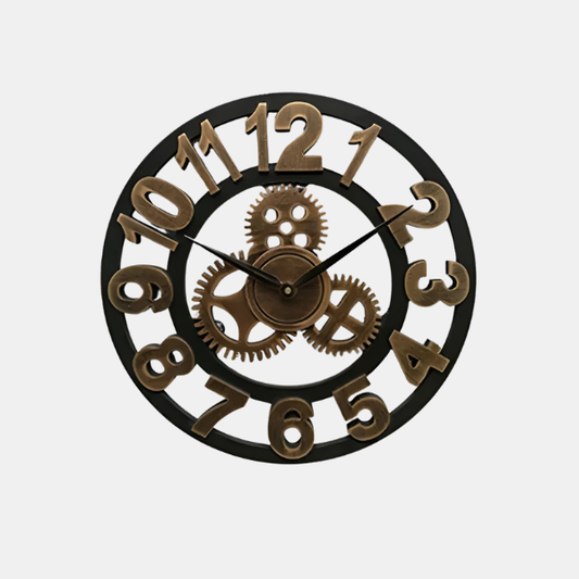 Vintage Industrielt Vægur – Mekanisk Design med Retro Charm Watches Tech Butik Stil A 30cm