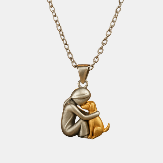 Elegant Hug Vedhæng Halskæde – Elegant & Meningsfuldt Smykke Necklaces Tech Butik Stokke | Kvinde | Guld