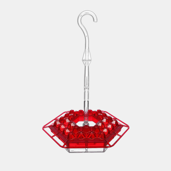 Kolibri-Foderautomat – Realistiske Blomsteråbninger & Stor Nektarskål Home & Garden Tech Butik Rød