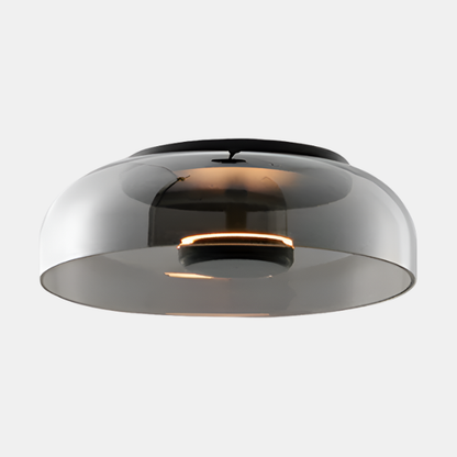 Moderne Glas Skål LED Væglampe – Slank & Elegant Stemningsbelysning Ceiling Lamp Tech Butik Røggrå Kold hvid