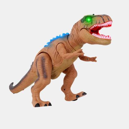 Fjernstyret Gående Dinosaur Legetøj – Realistisk Brølende Action Remote Control Robots Tech Butik Brun 46 cm × 23 cm × 18 cm