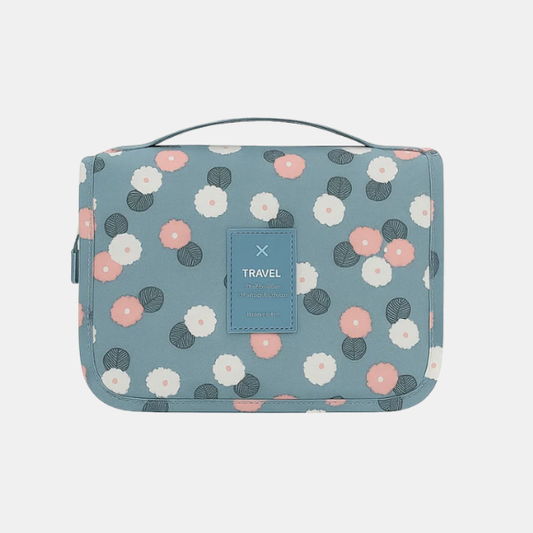 Vandafvisende Rejse Kosmetikpose med Krog – Elegant Organisering til Stressfri Rejser Bags, Pouches & Wallets Tech Butik Blå blomster