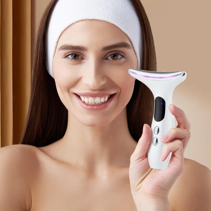 Anti-Aging Ansigts- og Nakkemassager – Mikrostrøm med LED-Lysterapi Beauty Tech Butik