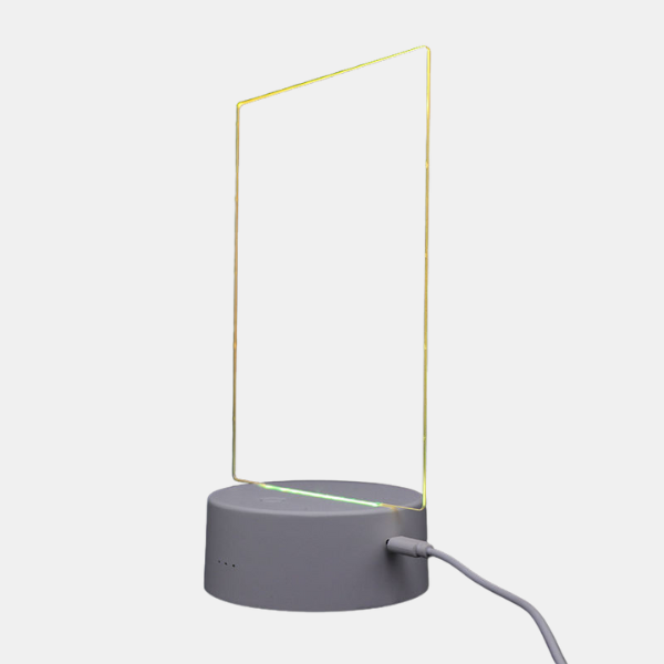 Kreativ LED-lampe med Beskedtavle – Innovativ Belysning med Skrivbar Tavle Home & Decor Tech Butik Blank