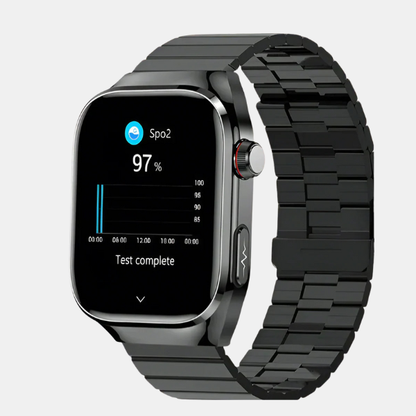 Alt-i-én Sundhedsovervågnings Smartwatch – Fitness- & Wellnessmonitor Smartwatch Tech Butik Sort