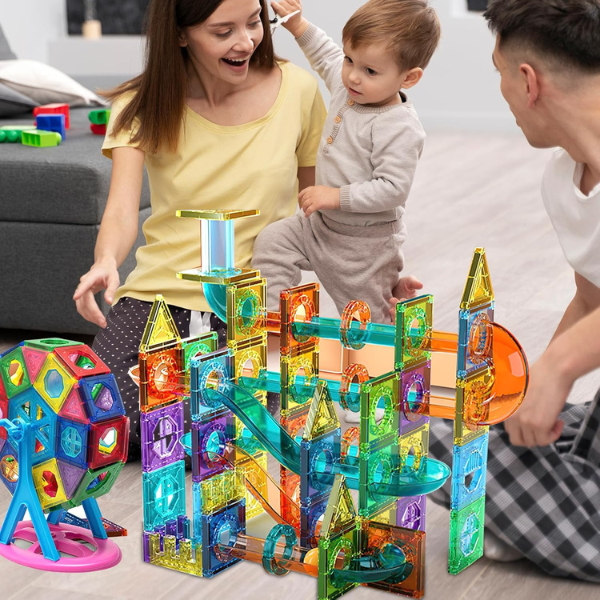 Magnetiske Byggeklodser – Farverigt STEM-konstruktionssæt til Børn Magnetic Building Blocks Tech Butik