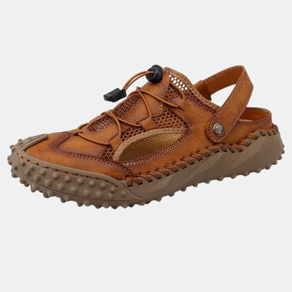 Herresandaler i Læder – Stilfuld Støtte til Afslappet Brug Sandals Tech Butik