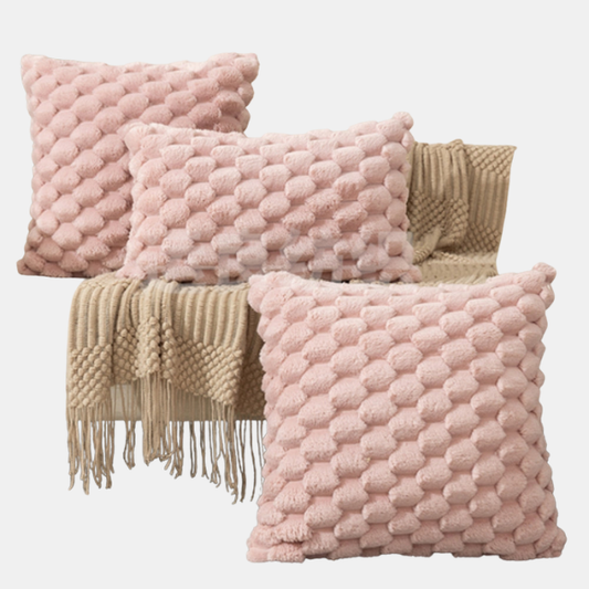 Blød Marshmallow Pudeovertræk – Tilfør Tekstur og Komfort med Luksuriøs Blødhed Cushions Tech Butik Lyserød 51 cm x 51 cm