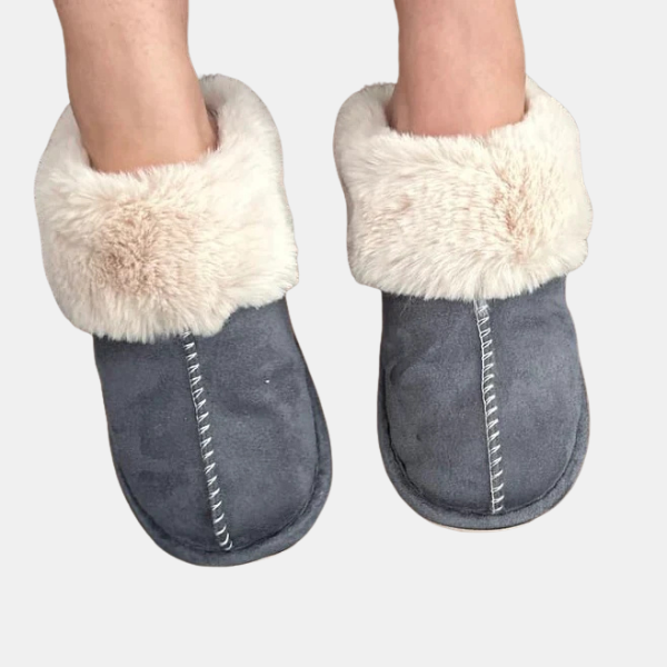 Ultra-Komfort Nordiske Tøfler – Ultra-Plys, Varme og Stilfuld Slip-On Komfort Slippers Tech Butik Sølvfarvet 36
